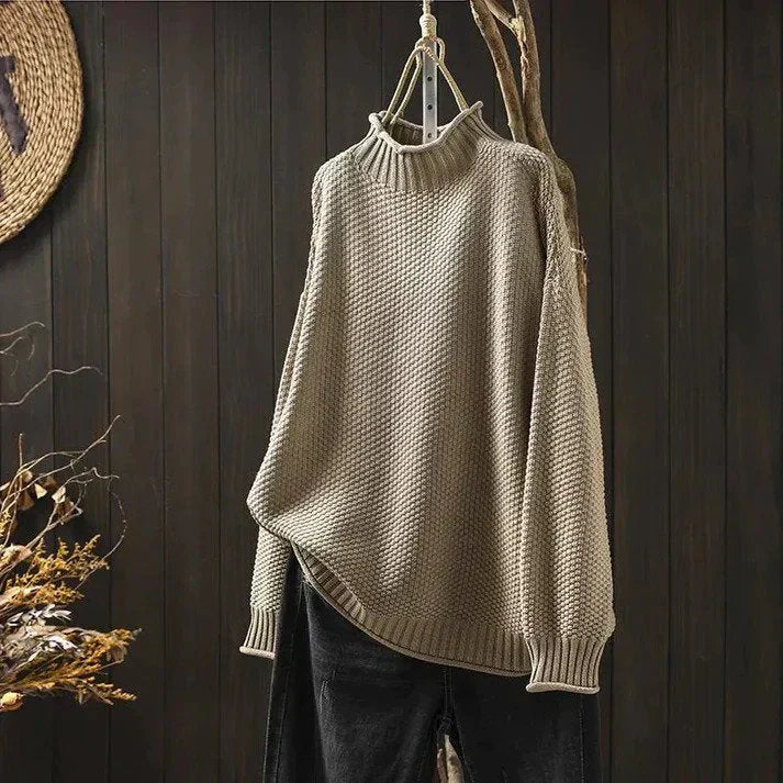 Drune | Sweatshirt - Bequemer Oversize-Strickpullover mit Rollkragen
