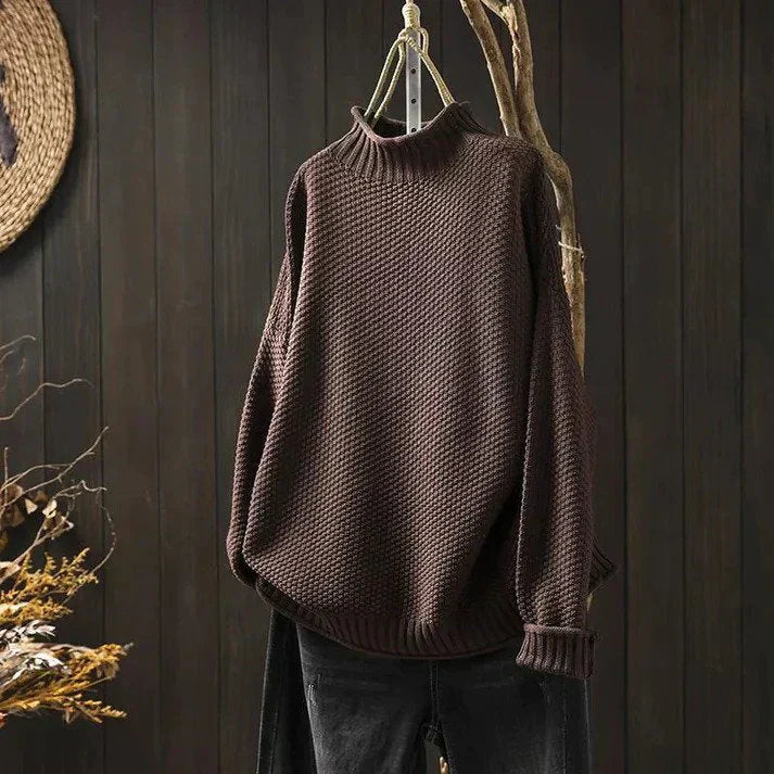 Drune | Sweatshirt - Bequemer Oversize-Strickpullover mit Rollkragen