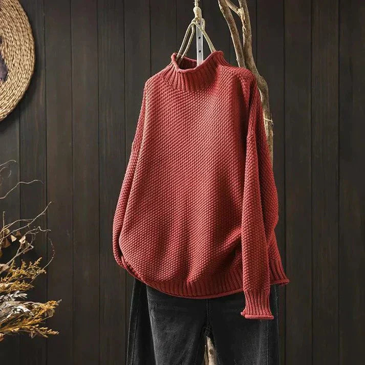 Drune | Sweatshirt - Bequemer Oversize-Strickpullover mit Rollkragen