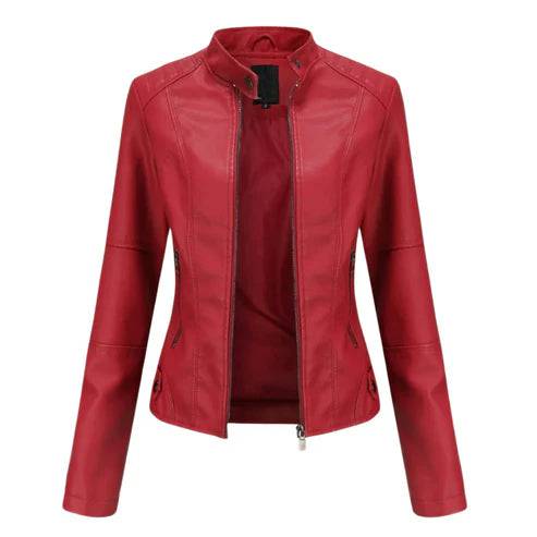 Drune | Leder Damenjacke mit Reißverschluss
