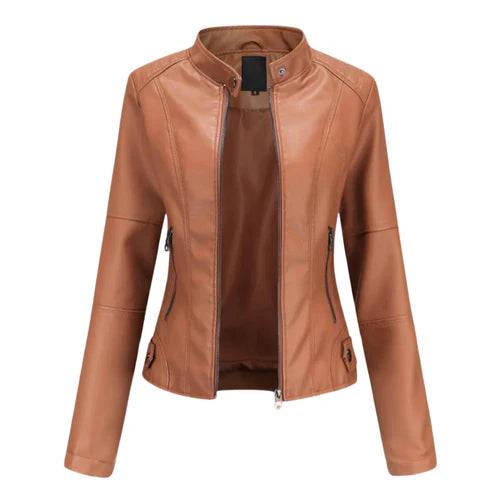 Drune | Leder Damenjacke mit Reißverschluss