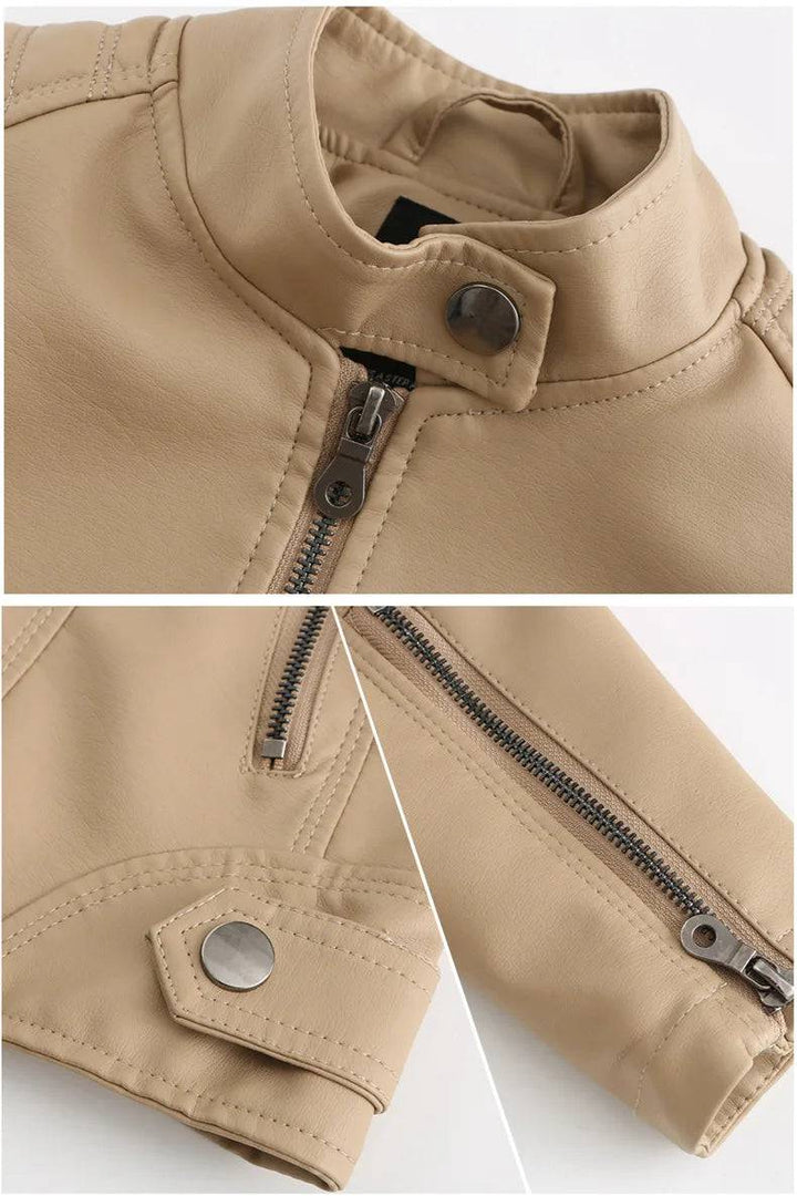 Drune | Leder Damenjacke mit Reißverschluss
