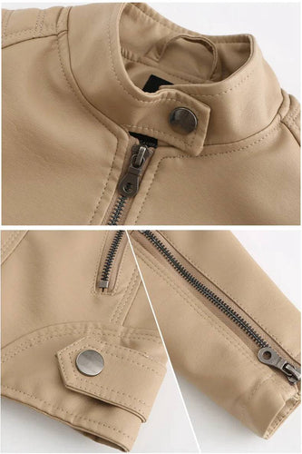 Drune | Leder Damenjacke mit Reißverschluss