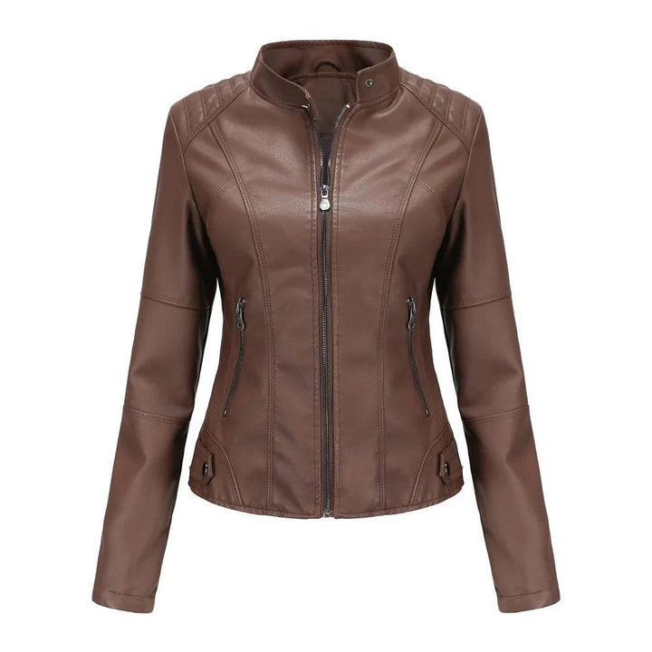 Drune | Leder Damenjacke mit Reißverschluss