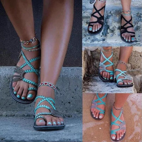 Drune | Seil Knoten Fußflachsandalen
