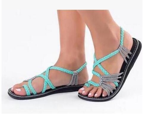 Drune | Seil Knoten Fußflachsandalen