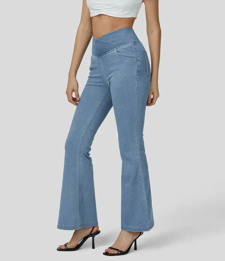Drune | Hoch Taillierte, Ausgestellte Jeans
