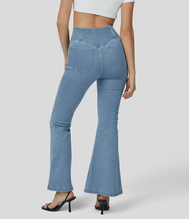 Drune | Hoch Taillierte, Ausgestellte Jeans