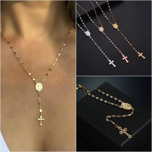 Drune | Elegante Rosenkranz Kette Für Damen
