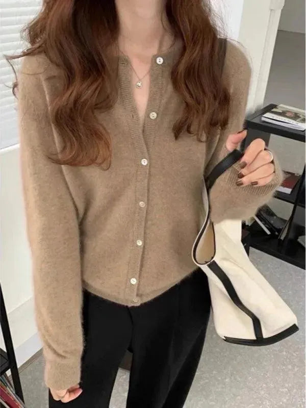 Drune | Geschichteter Damen Strickjacke Pullover