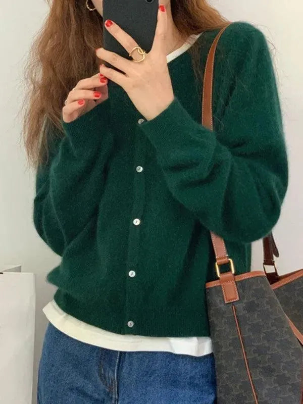 Drune | Geschichteter Damen Strickjacke Pullover