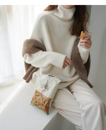 Drune | Klassische und Luxuriöse Wollpullover mit Hohem Kragen