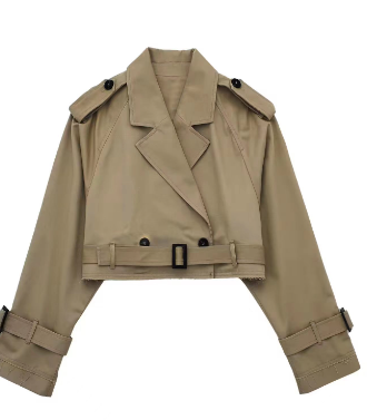 Drune | Kurze Jacke mit Gürtel