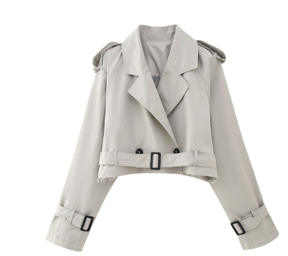 Drune | Kurze Jacke mit Gürtel