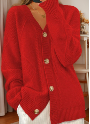 Drune | Stylischer Strickjacke mit Geometrischem Muster