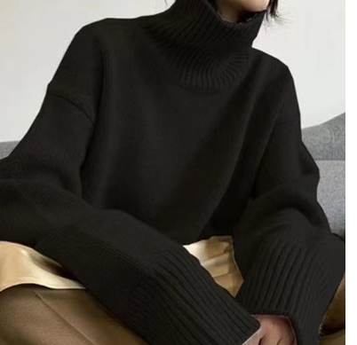 Drune | Klassische und Luxuriöse Wollpullover mit Hohem Kragen