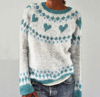 Drune | Retro Strickpullover mit Stilvollem Muster