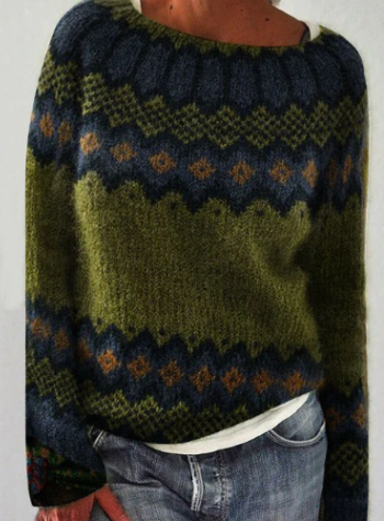 Drune | Eleganter Pullover mit Geometrischem Muster