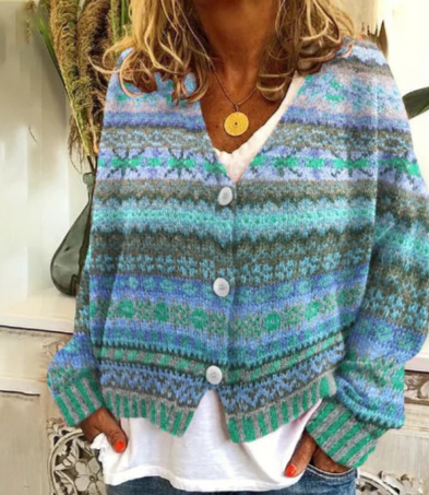 Drune | Bunter Langärmeliger Pullover