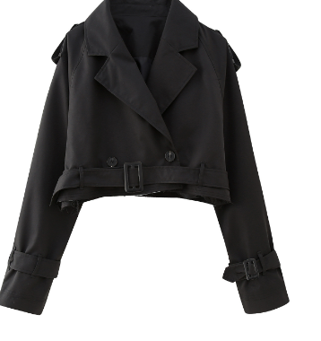 Drune | Kurze Jacke mit Gürtel