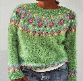 Drune | Retro Strickpullover mit Stilvollem Muster