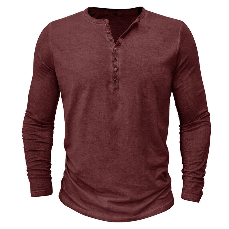 Drune | Henley Shirt Für Herren Mit Langen Ärmeln