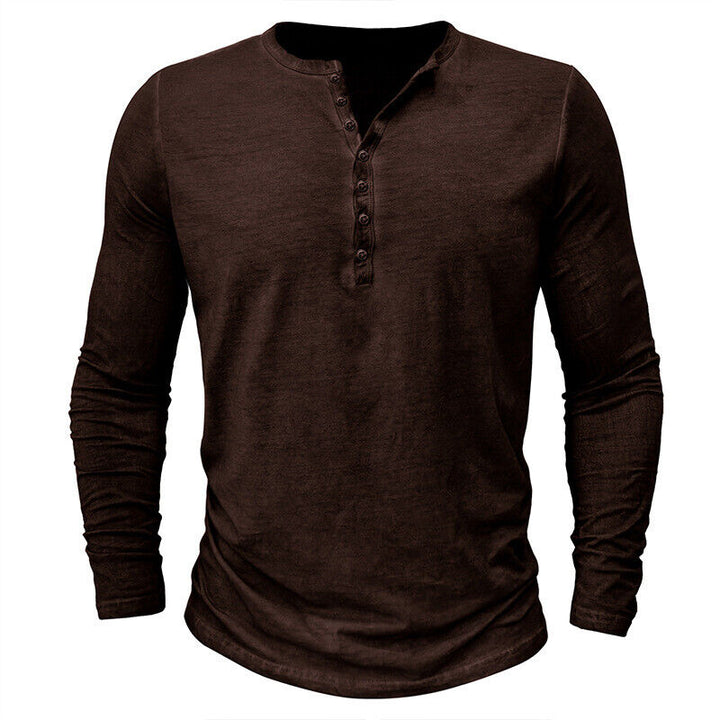 Drune | Henley Shirt Für Herren Mit Langen Ärmeln