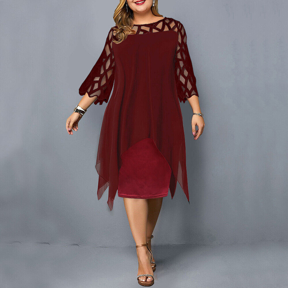 Drune | Midi-Kleid In Übergröße für Modische Looks