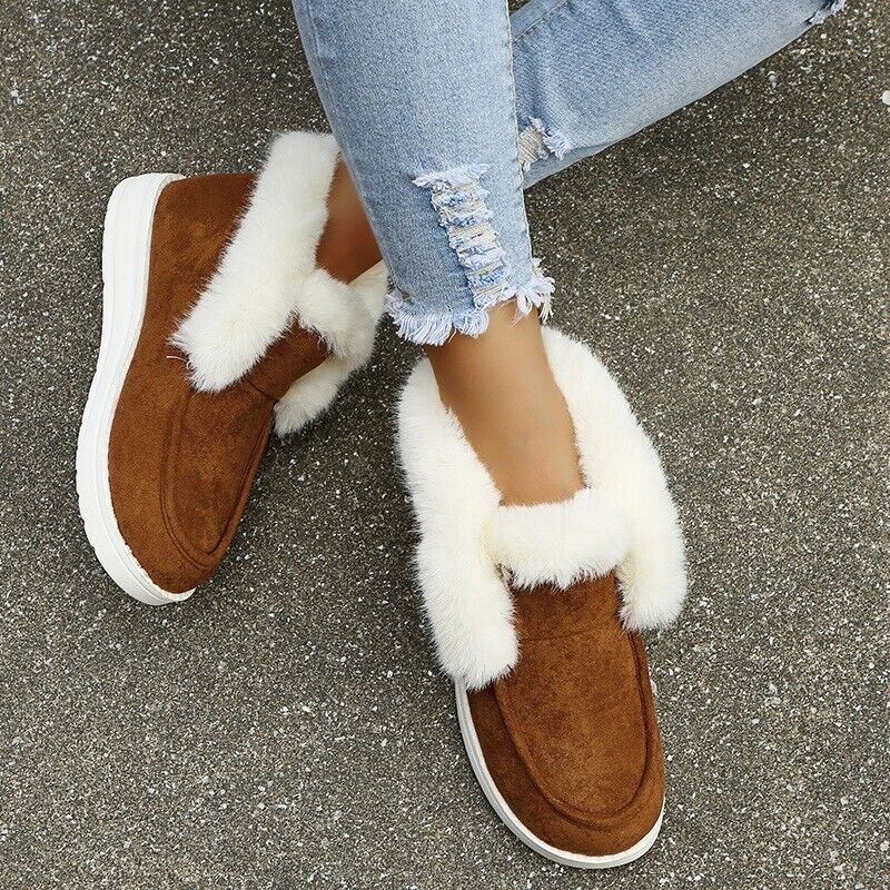 Drune | Winter Mokassins - Wildleder Slip-On Mokassins mit Fellfutter