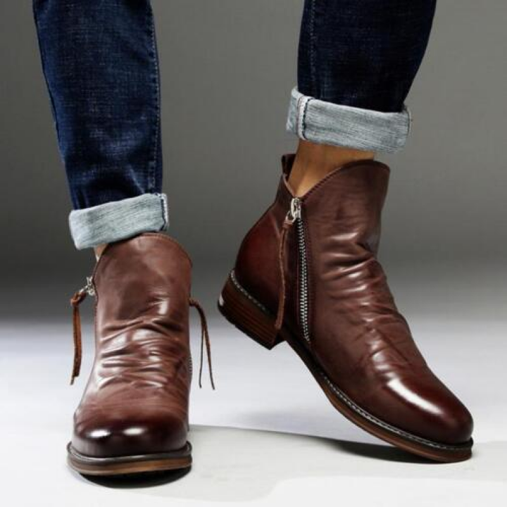 Drune | Lederstiefel Mit Glattem Finish