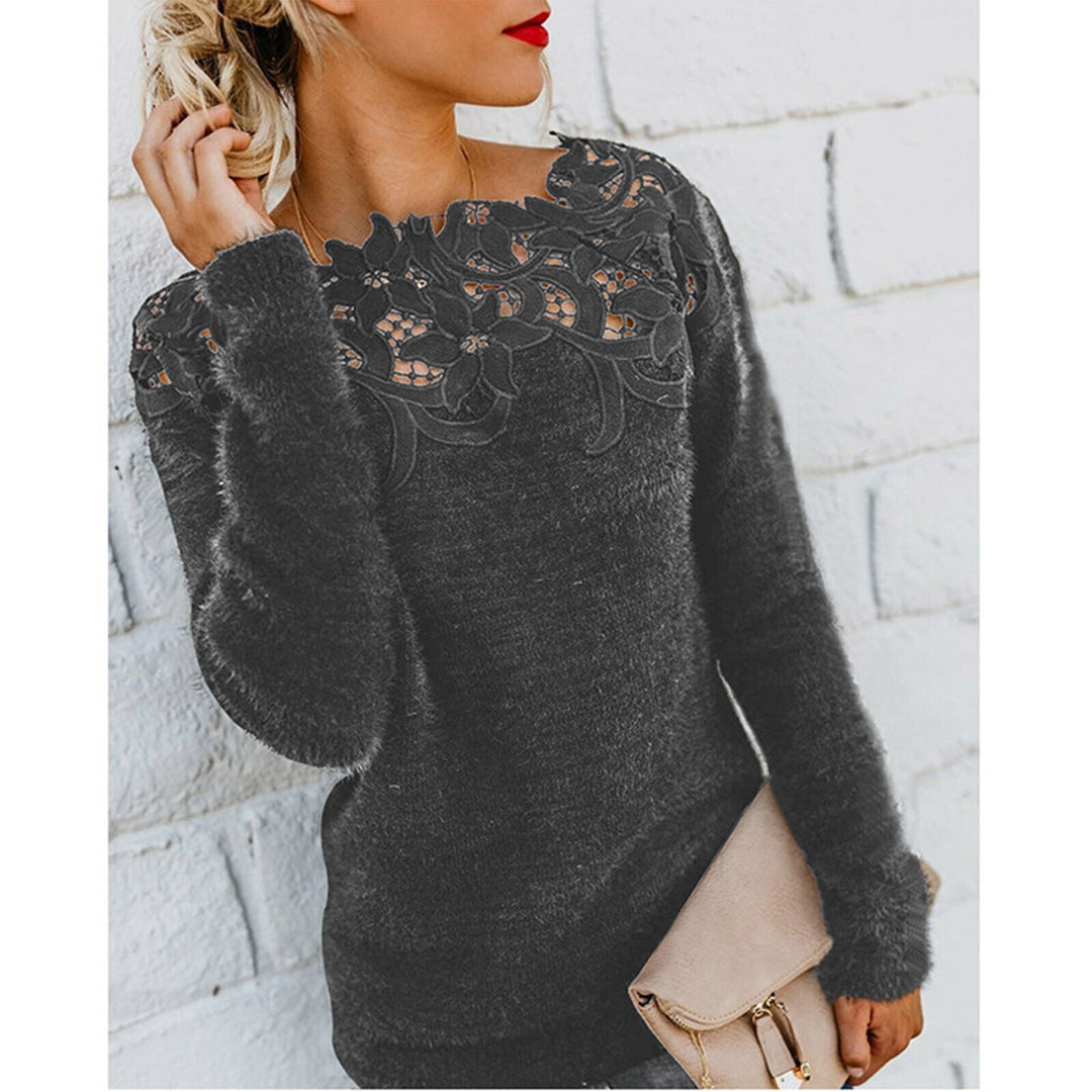 Drune | Pullover mit Spitzenrand für Damen