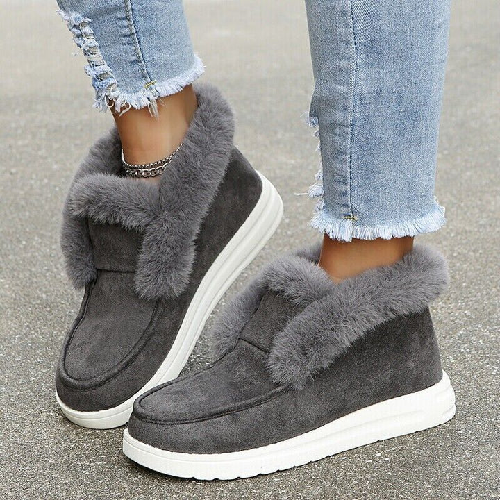 Drune | Winter Mokassins - Wildleder Slip-On Mokassins mit Fellfutter