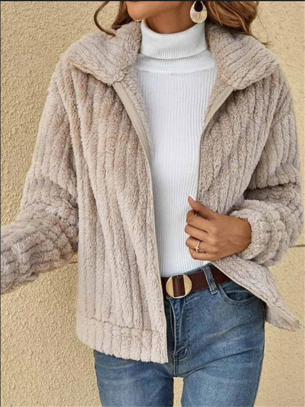 Drune | Modischer Fleece-Mantel