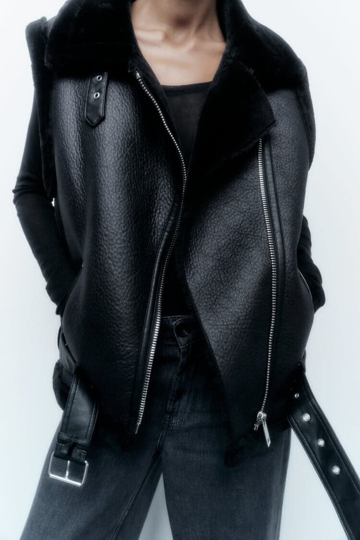Drune | Leder Bodywarmer Warm & Trendy