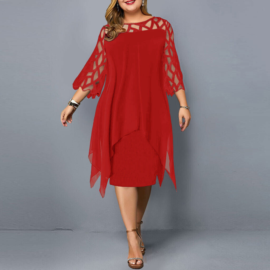 Drune | Midi-Kleid In Übergröße für Modische Looks