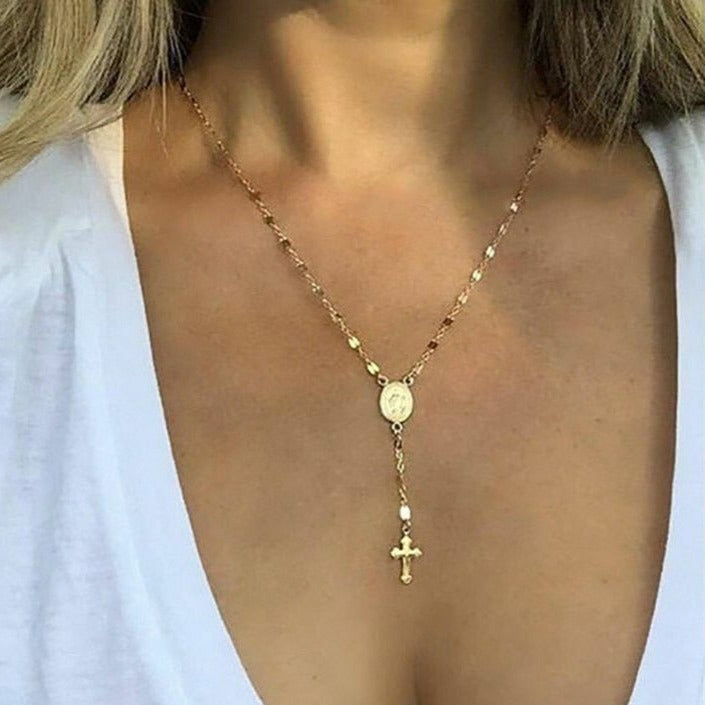 Drune | Elegante Rosenkranz Kette Für Damen