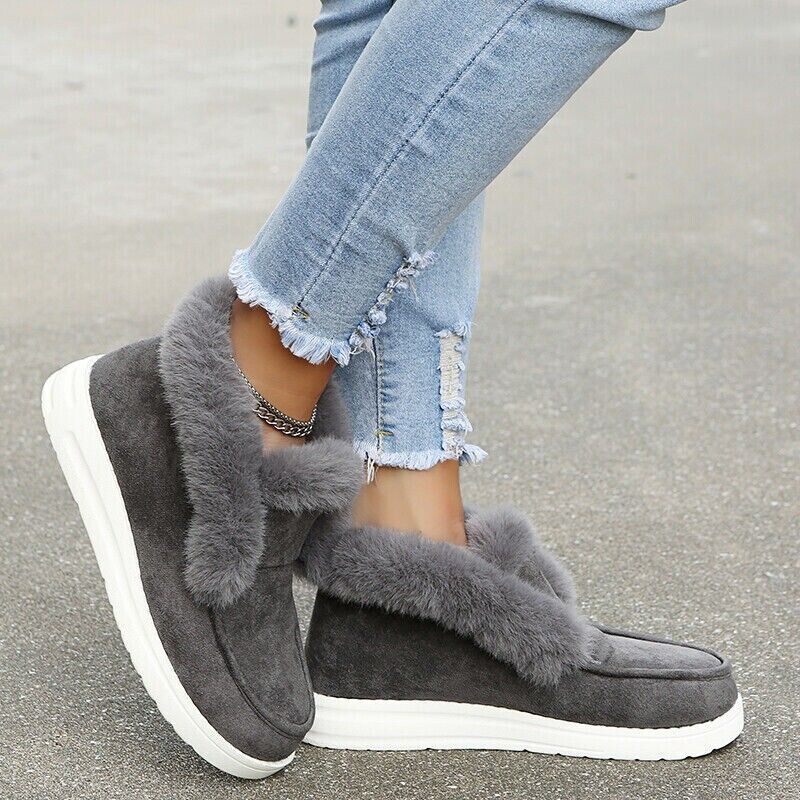 Drune | Winter Mokassins - Wildleder Slip-On Mokassins mit Fellfutter