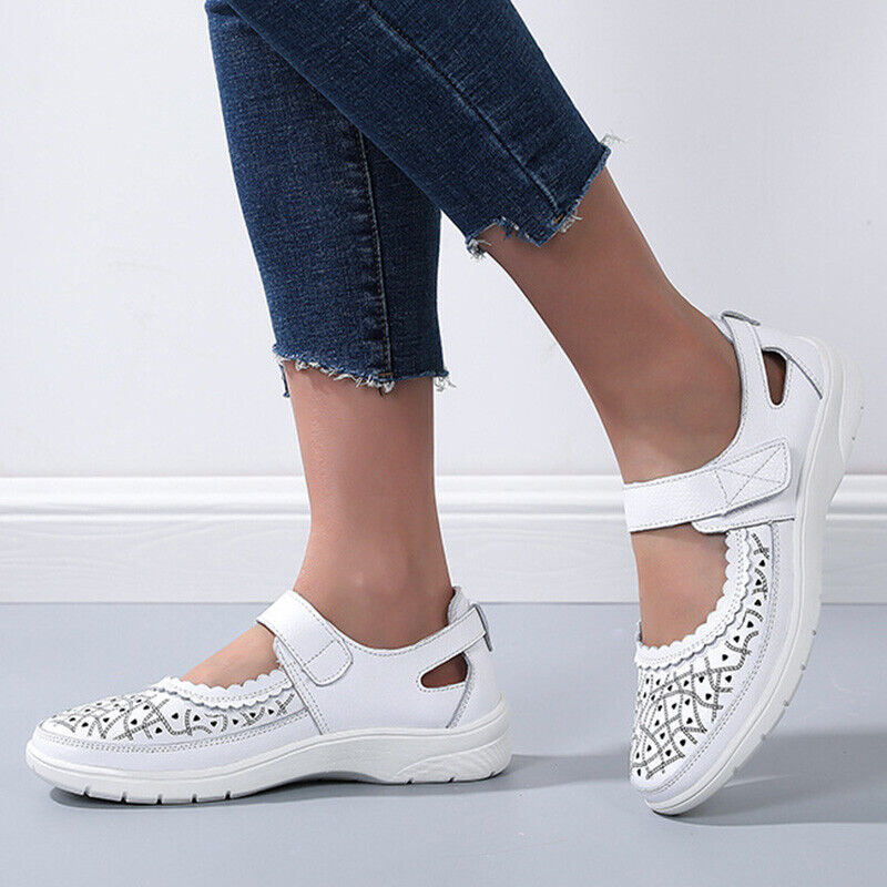 Drune | Orthopädische Komfortschuhe aus weißem Leder für Damen