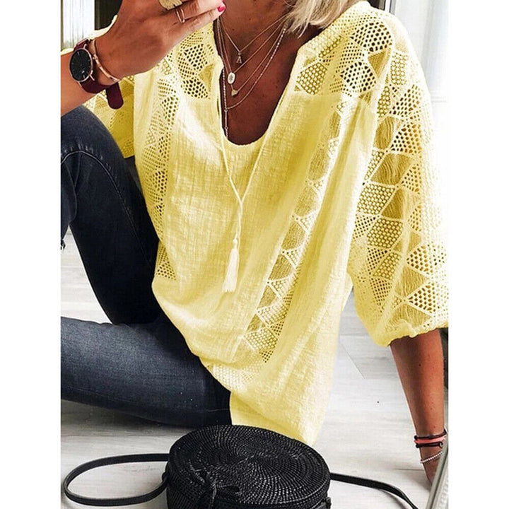 Drune | Plus Size Tunika Shirt Mit 3/4 Ärmeln Für Frauen