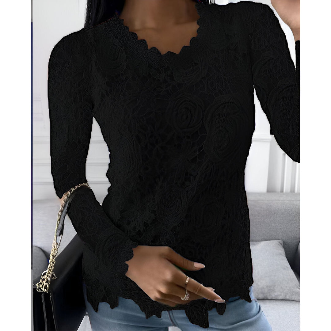 Drune | Elegante Spitzenbluse mit Langen Ärmeln