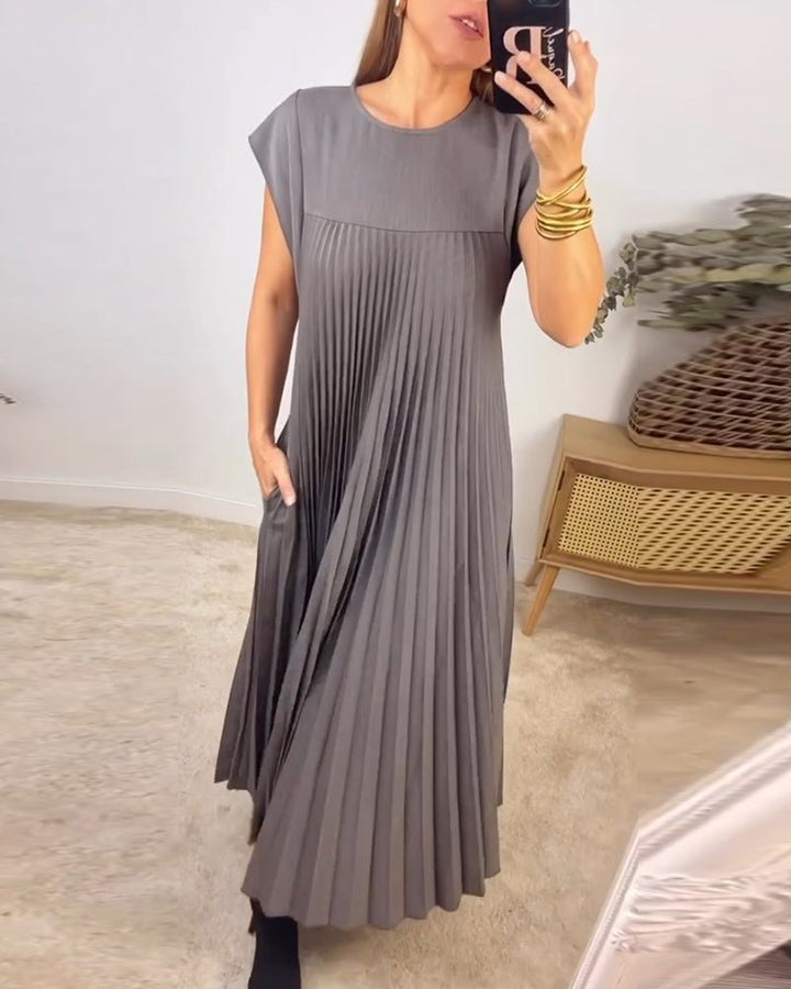 Drune | Smarte Plissee Baumwollkleid