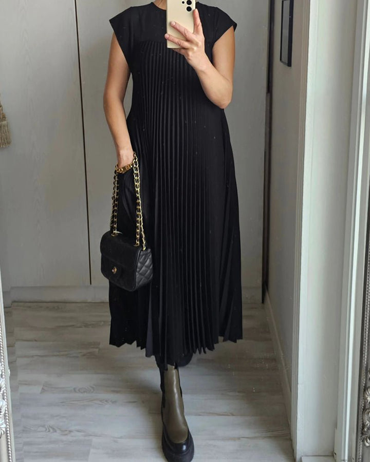 Drune | Smarte Plissee Baumwollkleid