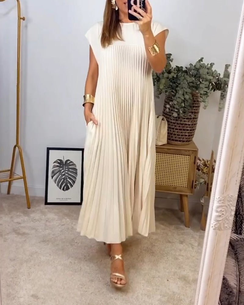 Drune | Smarte Plissee Baumwollkleid