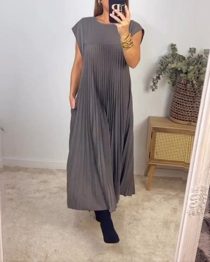 Drune | Smarte Plissee Baumwollkleid