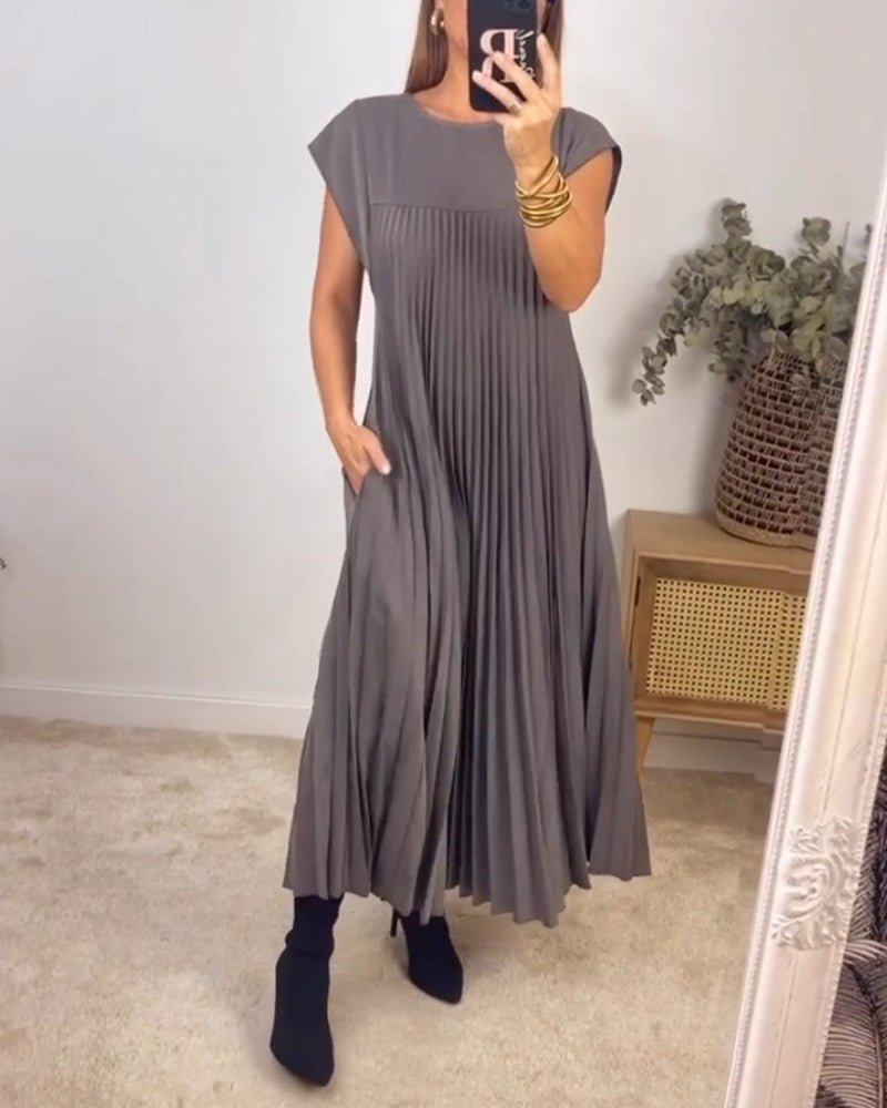 Drune | Smarte Plissee Baumwollkleid