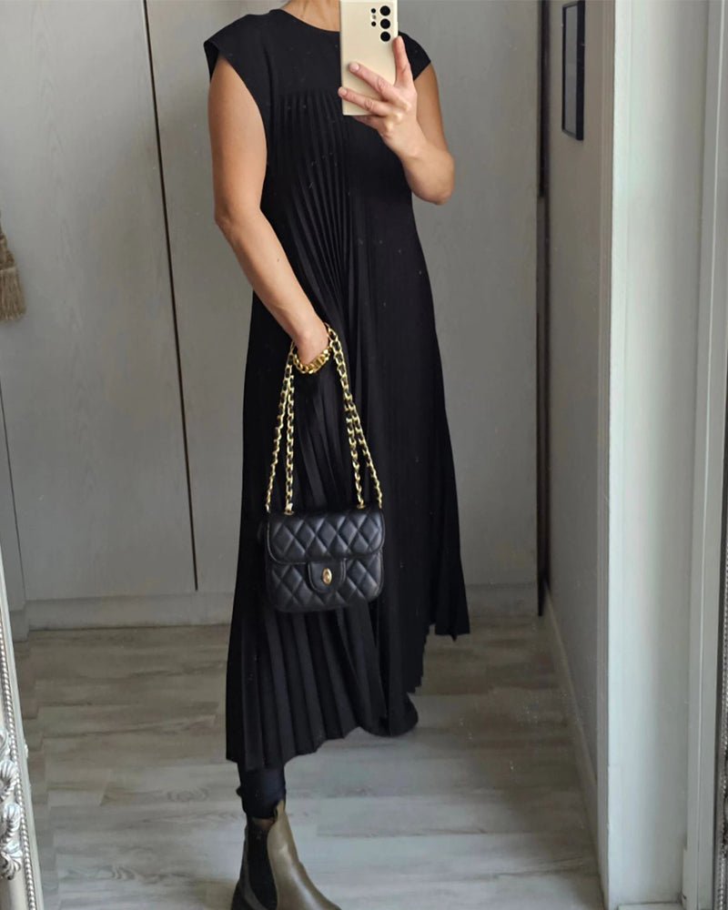 Drune | Smarte Plissee Baumwollkleid