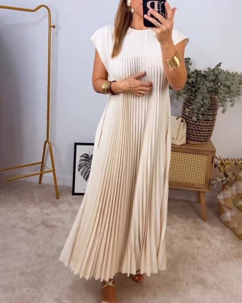 Drune | Smarte Plissee Baumwollkleid