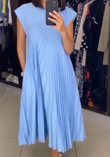 Drune | Smarte Plissee Baumwollkleid