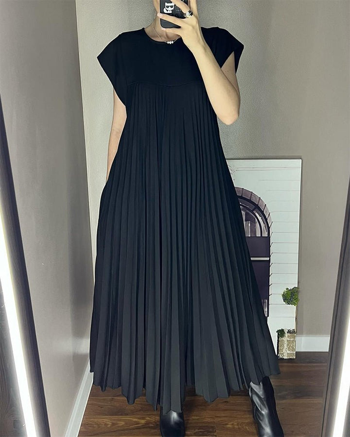 Drune | Smarte Plissee Baumwollkleid
