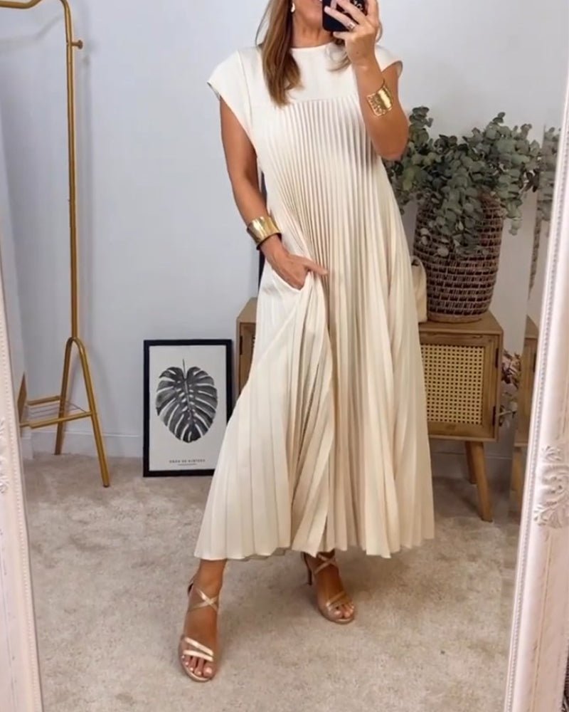 Drune | Smarte Plissee Baumwollkleid